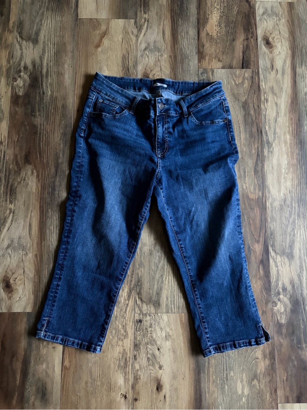 Maurices Dark Blue Cropped Ankle Jeans